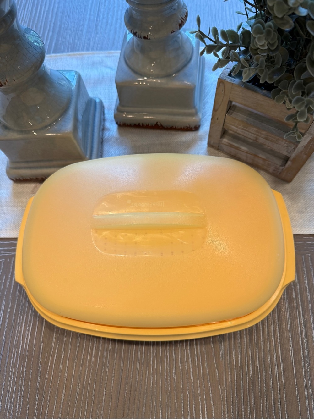 Vintage Tupperware 1970’s complete Harvest Gold Steamer 3 Piece set